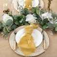 thumbnail image 4 of Holzlrgus Handmade Cloth Napkins Bulk 18"x18" Cotton Linen Dinner Napkins Rustic Cheesecloth Table Napkins for Wedding Party Baby Shower Set of 4 Yellow, 4 of 5