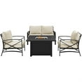 thumbnail image 2 of Crosley Furniture Kaplan 4 Piece Metal Outdoor Conversation Set in Oatmeal, 2 of 2