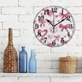 thumbnail image 3 of Bows and Hearts Silent Wall Clock 10" Non-Ticking Battery Clock, 3 of 7