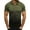 Army Green, variant on Puntoco Mens Top Clearance Men'S Sports T-Shirt Lapel 3D Gradient Short-Sleeved Dark Gray 8(L)