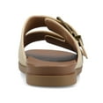 thumbnail image 4 of Journee Womens Cosette Double Strap and Buckle Slip On Flat Sandals, 4 of 10