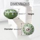 thumbnail image 4 of Pomo Vintage de Cerámica Tirador Redondo para Cajón Armario Zapatero Mueble Tocador 2pcs, Verde, 4 of 7