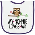 thumbnail image 2 of Inktastic My Nonnie Loves Me Grandchild Baby Terry Cloth Bib, 2 of 3