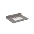 thumbnail image 2 of 31 in. Composite Stone Vanity Top in Concrete Gray with White Basin, 2 of 7