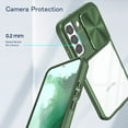 thumbnail image 5 of Dteck Case for Samsung Galaxy S22 Shockproof Slim Dropproof Slide Protection Clear Acrylic Hard Back Soft TPU Bumper Hybrid Phone Cover,Armygreen, 5 of 6