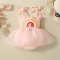 thumbnail image 2 of TAmten 3 Month Baby Girl Clothes Newborn Baby Girl Sleeveless Rompers Summer Clothes Cotton Bodysuit with Headband(Pink,0-9 Months), 2 of 9