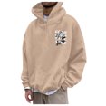 thumbnail image 2 of CONZONE Men's Hoodies Long Sleeve Pullover Hoodie for Men Rose Graphic Y2K Hooded Sweatshirts With Pocket, 2 of 7
