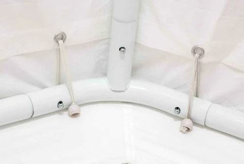 10x20 (8) Leg Portable Carport Outdoor Party Sun Shade Shelter - WHITE - 1 1/2" Frame