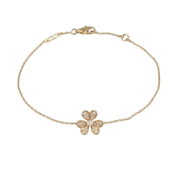 Pre-Owned Van Cleef & Arpels Frivole Mini Diamond Bracelet in 18K Pink Gold... (Good)