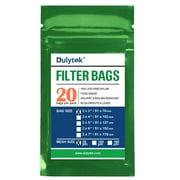 Dulytek® Premium Nylon 20 Pcs Filter Bags, 25 Micron, 2" x 3", Double-Stitching, Zero Blowouts
