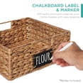thumbnail image 2 of Best Choice Products Set of 4 13in Woven Water Hyacinth Pantry Baskets w/ Chalkboard Label, Chalk Marker - Chestnut, 2 of 7