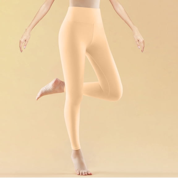 SYMOID Womens High Waisted Leggings Nylon Spandex Tummy Control Full Length Beige - Stretchy Soft Durable for Everyday Yoga & Layering,Size 3XL