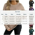thumbnail image 4 of Weiqiqre Fall Sweaters for Women Heart Sweater Crew Neck Casual Long Sleeve Loose fit Love Print Ribbed Knit Sweaters Pullover Top, 4 of 7