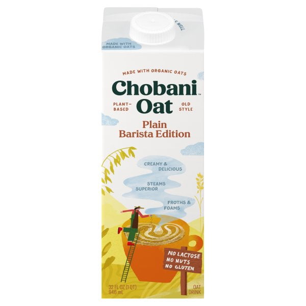 Chobani Oat Milk Plain Barista Edition Oat Drink, 32 oz | 12Case