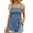 Blue, variant on Blmnix Spaghetti Strap Womens Tank Top Long Tank Tops Tank Top Sleeveless Square Neck Black Vest for Women