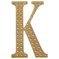 thumbnail image 2 of Balsa Circle 6" Gold Solid Letter K Self-Adhesive Rhinestones Gems Sticker, 2 of 7