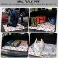 thumbnail image 3 of Qpednta All Weather Cargo Mat 29"x39" Cute Ghost Pink Trunk Liner for Cars, Non-Slip Polyester Carpet Machine Washable Sand Mud Resistant Rear Trunk Protector Universal Fit SUV Sedan Truck, 3 of 7