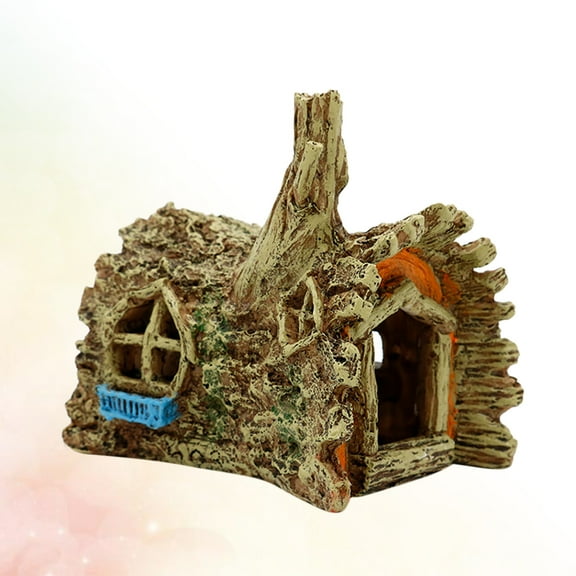 MLINS Resin House for Aquariums and Fish Tanks Easy to Clean Creates Beautiful Landscape 7.5x5x5 inches