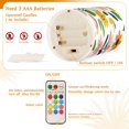 thumbnail image 5 of Yayeee Flameless Candles with Remote Flickering Battery Operated Multi Color Changing, Retro Yellow Floral, 5 of 7
