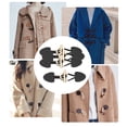 thumbnail image 3 of 8Pcs PU Leather Sew on Toggle Closure with Button for Jackets Coats and Black, 3 of 8