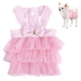 thumbnail image 1 of Pet Doggy Cats Fancy Tutu Adorable vestido de malla a rayas Princesa Petite Chaleco Doggie Bowknot Vestidos para perros pequeños medianos Pomeranian Chihuahua Falda Cachorro Ropa339, 1 of 7