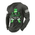 thumbnail image 2 of Yaoyar Mens St. Patrick's Day Printed Long Sleeve T-Shirt Top Crewneck Casual Fashion T-shirt Long Sleeve Top Workout Tops Oversized T-Shirts Loose Fit, 2 of 5