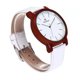 thumbnail image 3 of Reloj de hombre de madera de ébano y arce con correa de cuero Reloj de pulsera ligero grabado en madera unisex casual de moda de cuarzo, regalo de Navidad ideal Vhermosa FLD-3914, 3 of 3