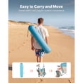 thumbnail image 6 of KFFKFF Folding Beach Chair with High Back, Portable Camping Chair for Adults, Includes Cup Holder, Mesh Backrest, Carry Bag, Extra-Wide Seat, Supports Up to 330 lbs, Light Blue, 6 of 9