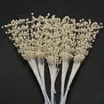 thumbnail image 4 of Travelwant 100Stems Pearls String Wedding Bouquet Floral Beaded Sticks for DIY Bride Bouquet, Wedding Party Garland Decor, Table Centerpiece, 4 of 7