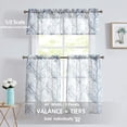 thumbnail image 2 of Decoultimatex Blue Valance Curtains for Windows Print Tree Branch Semi-Sheer Valance，1 Panel 50"W x 15"L, 2 of 5