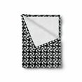thumbnail image 2 of Pinwheel Soft Flannel Fleece Throw Blanket, Curved Geometric Style Shaped Minimalist Pattern Geometric Featured Design, Cozy Plush for Indoor and Outdoor Use, 50" x 60", Black and White, by Ambesonne, 2 of 6