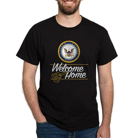 CafePress - U.S. Navy Welcome Home Dark T Shirt - Men's Classic Graphic Cotton T-Shirt