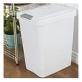 thumbnail image 7 of 7.5 Gallon White Wastebasket with Touch-Open Lid: Ideal Office Trash Can, Under Sink Trash Can, Or Garbage Can with Lid for Kitchen, Bathroom, Mudroom, 7 of 7