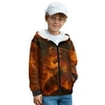 thumbnail image 3 of Chaqlin Fire Dragon Fluffy Hooded Pullover for Kids and Youth - Trendy Fall Jacket with Long Sleeve for Outdoor and Daily Wear, 3 of 7