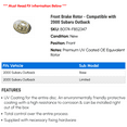 thumbnail image 2 of Front Brake Rotor - Compatible with 2000 Subaru Outback, 2 of 2