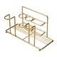 thumbnail image 1 of Estante para cepillos de de metal sólido independiente sin uñas rectángulo de hierro dorado soporte dispensador contenedor para maquinilla de Los 35x16x12cm BLESIY Estante para cepillos de dientes, 1 of 7