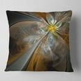 thumbnail image 2 of Designart Symmetrical Yellow Fractal Flower - Abstract Throw Pillow - 16x16, 2 of 5