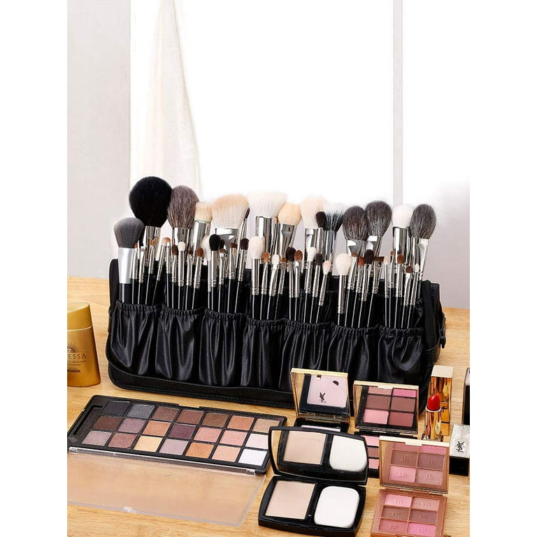 Travel Makeup Brush Bag Portable Cosmetic Brush Holder Organizer Waterproof  Stand-Up Makeup Brush Pouch Zipper Toiletry Bag - AliExpress