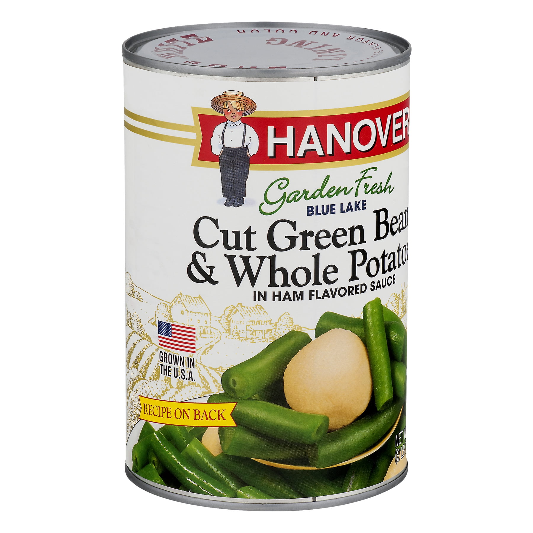 Hanover Garden Fresh Blue Lake Cut Green Beans & Whole Potatoes In Ham Flavored Sauce, 39 oz