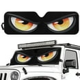 thumbnail image 2 of Uorisanigo Windshield Sun Shade Foldable Funny Big Eye Print Front Window Shade for 2007-2024 Wrangler Rubicon Sahara TJ JK JKU 2 & 4 Door Protect Your Car from Sun Heat & Glare UV Ray, 2 of 7