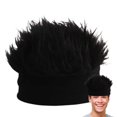 thumbnail image 1 of Gorras de pelo corto divertidas para hombres y mujeres, gorro de Hip Hop, gorro de peluca, gorras de béisbol suaves transpirables para deportes al aire libre, sombreros de tupé de fiesta, 1 of 5