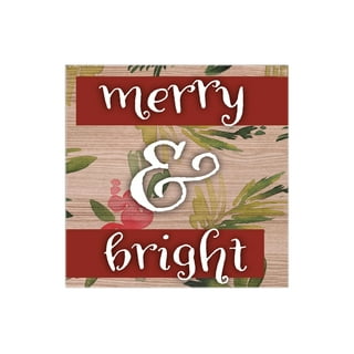 Merry and Bright Sign Natural, Beige