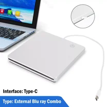 Type-C External Portable Blue ray Drive DVD Combo Player Reader fits Win10 Mac