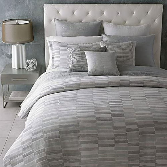 Oake Treviso Linen Brushstroke Duvet Cover, Twin