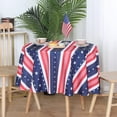 thumbnail image 3 of American Striped Rectangle Table Cloth, Polyester Stars Patriotic Plaid Tablecloth, Table Cover Protector for July 4th Independence Day Party Supply Decor, 60Inch, 3 of 6