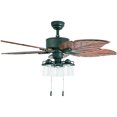 thumbnail image 4 of Prominence Home 50783-35 Caspian Sea Tropical 52-Inch Aged Bronze Indoor Ceiling Fan, Multi-Arm LED Lighting with Dark Cherry Hand Carved Wood Blades and 3 speed remote, 4 of 7