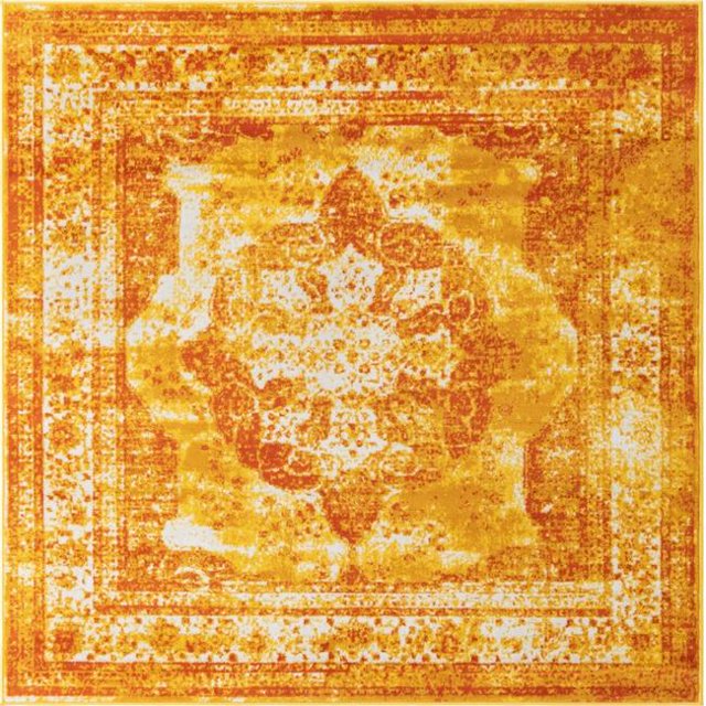 Unique Loom 3141499 6 x 6 ft. Salle Garnier Sofia Square Rug, Orange
