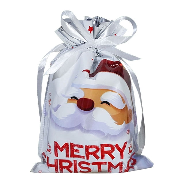HOZADOIE A Drawstring Home Decor Christmas Decoration Drawstring Drawstring Candy Bag (16*24cm)