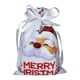 thumbnail image 1 of Bolsas de regalo navideñas con cordón | Bolsitas de papel de aluminio para recuerdos de fiestas | 16 x 24 cm para dulces, golosinas y pequeños obsequios | Decoración festiva para el aula y el árbol, 1 of 7