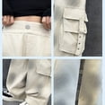 thumbnail image 4 of KYAIGUO Kids Toddler Girls Cargo Pants Autumn Spring Trendy Jogger Trousers Streetwear Kids Pants with Pockets 5-15Y, 4 of 7